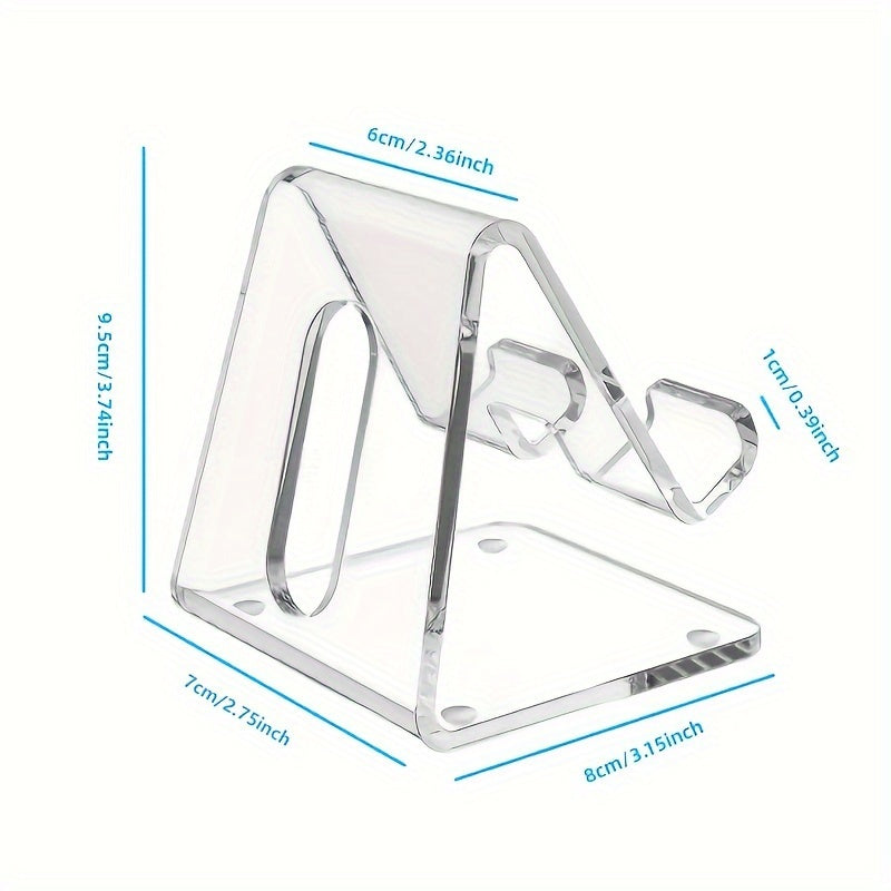 Sturdy Acrylic Smartphone Stand - Universally Fits 4-8 Devices - Perfect Desk Organizer for Office & Home Use