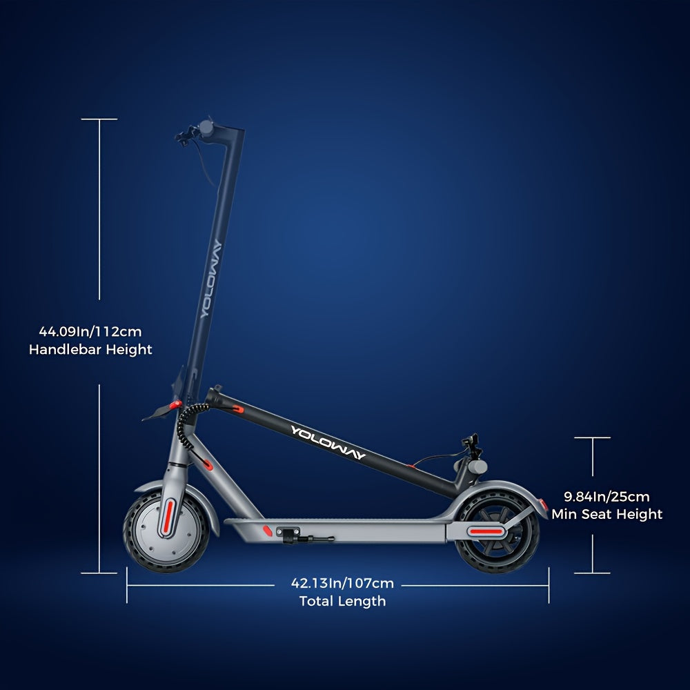 Yoloway YS1 Commuter Electric Scooter, 15MPH Max Speed, Front Suspension with 22KM Long-Range Battery 36V/7.5Ah, Lighting & Power Indicator Display, Foldable Mobility Scooter, Scooter For Men, Scooter With Seat, Scooter For W