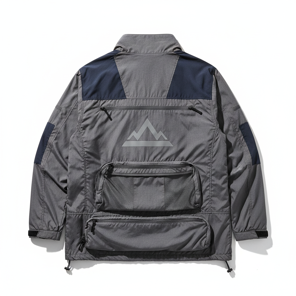 Men's Spring Autumn Jacket Quick-Dry Multi-Pocket Casual Loose Fit Outdoor Windbreaker Sport Coat Breathable Large Size