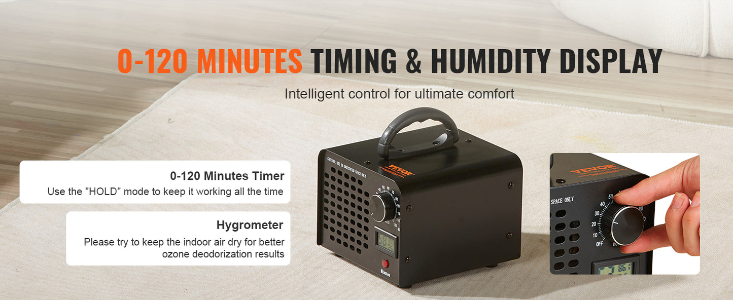 SucceBuy Ozone Generator 12000 36000 24000mg/h Ozone Machine Odor Remover High Capacity Commercial/Industrial Ozone Generator