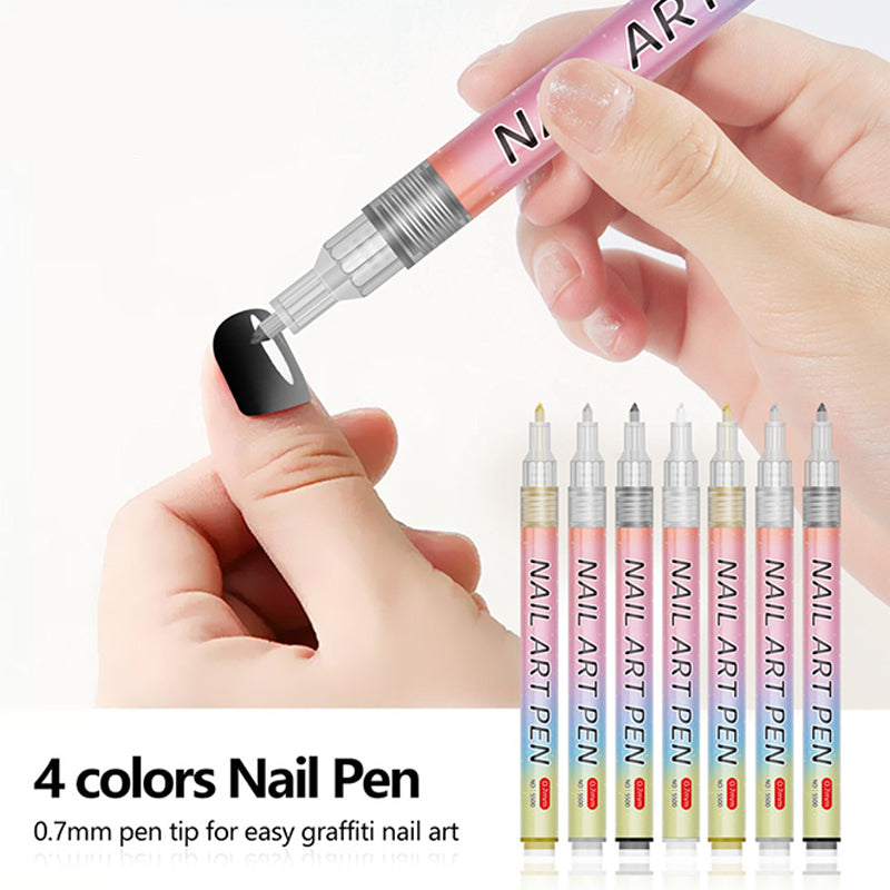 12-Color DIY Nail Art Pens Line Drawing and Detailing Tools for Nail Art Ideal for Manicure Nail Designs and DIY Nail Art Kit