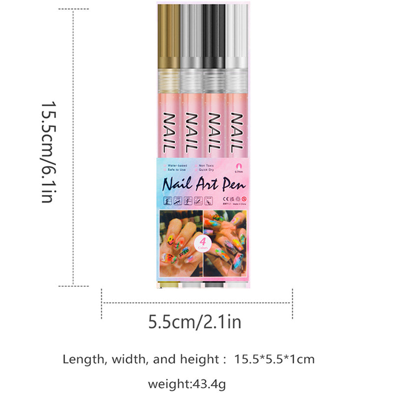 12-Color DIY Nail Art Pens Line Drawing and Detailing Tools for Nail Art Ideal for Manicure Nail Designs and DIY Nail Art Kit